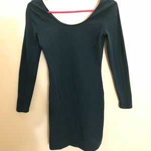 Fitted long sleeve mini dress